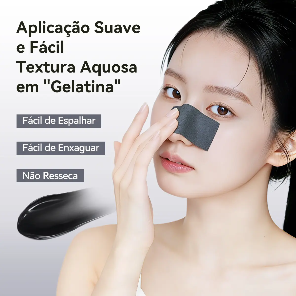 Aplicação suave e textura aquosa da máscara LANBENA
